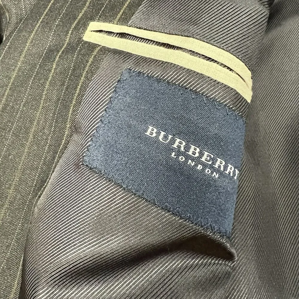 BURBERRY London Blazer Mens Sz 42R 100% Wool USA Woven Sport Coat Preppy Luxury